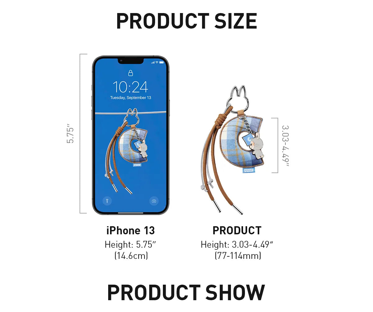 Pop Mart Labubu The Monsters Pin for Love Buchstabenanhänger (N-Z)